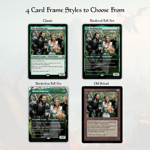 Custom MTG Style Trading Card: Personalized Anniversary, Wedding, Pet, Fathers Day, Mothers Day, Birthday, Gift.
