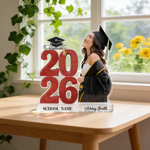 Custom Photo Graduation Acrylic Plaque, Class of 2026 Photo Gift Personalized Grad Keepsake