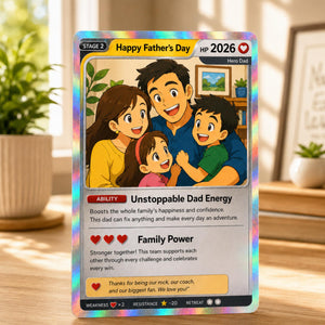 Happy Father's Day Anime Trading Card Personalized Gift for Dad, Custom Anime Fan Gift Card for Father s Day, Unique Dad Collectible Keepsake
