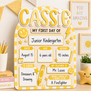 Custom First Day Of School Sign, Back To School Sign for Preschool, Kindergarten 1st Day of School Photo Prop