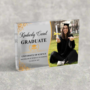 Personalized Graduation Acrylic Gifts, Custom Photo Acrylic Plaque, Grad Gift Acrylic Plaque, New Graduate Gift, Graduation Gift