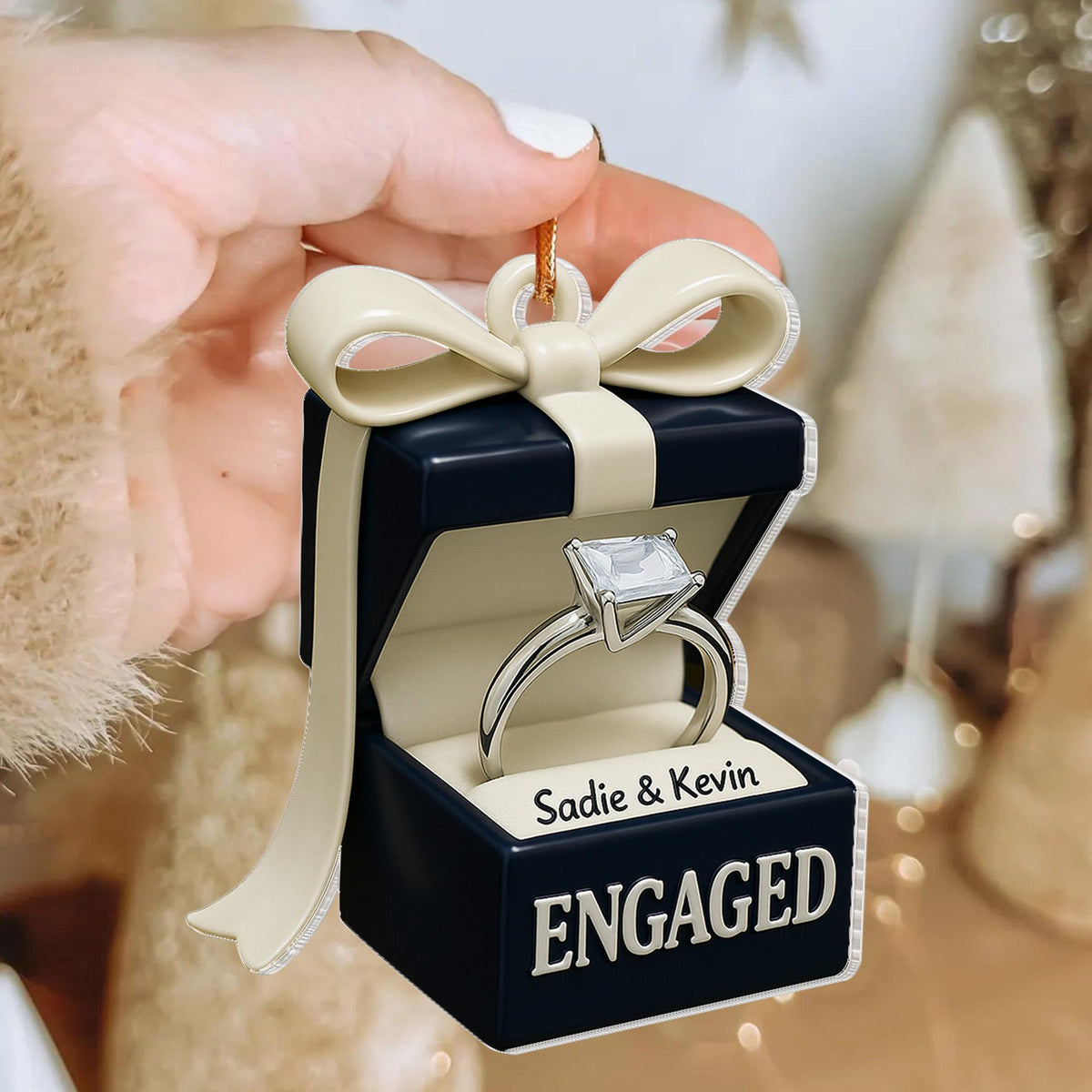 Personalized Engagement Gift, Custom Engaged Ornament, Future Mrs, Future Mr Ornament, Christmas Couples Gift, Anniversary Gift For Couples