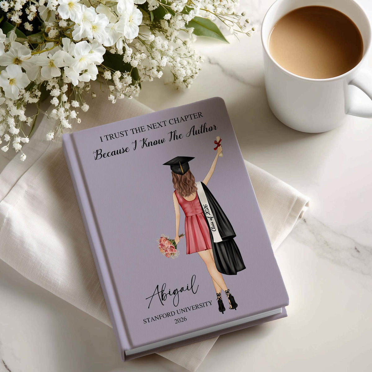 Personalized Girls Graduation Hardcover Journal Matte: Class Of 2026 Gift, Graduation 2026 Gift For Daughter