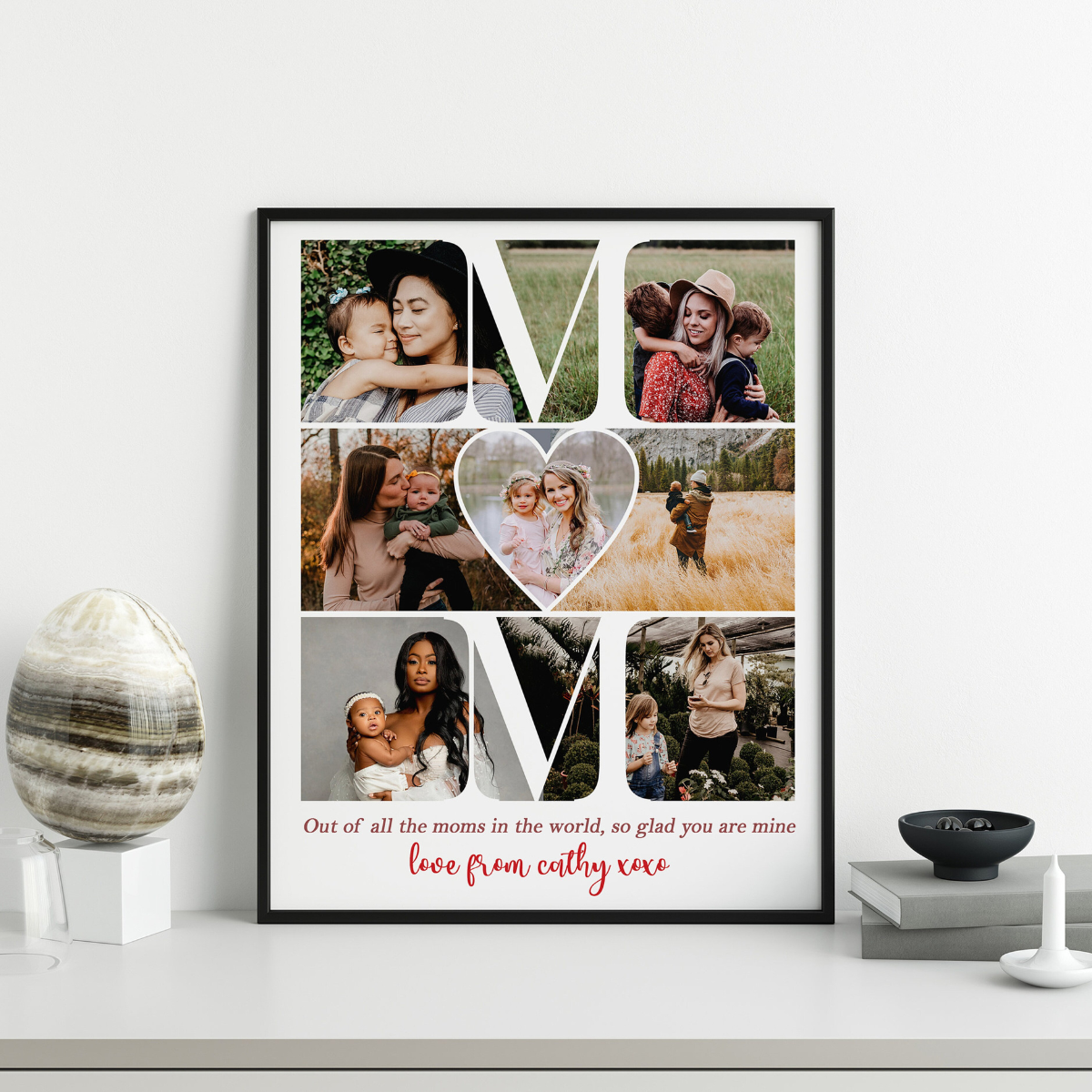 Mom So Glad You're Mine - Personalized Canvas - Gift For Mom, Mother's Day