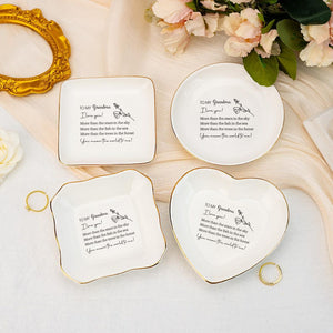 Thank you Text Ring Dish, Personalised Ring Dish for Grandma, Thank you Mom Jewelry Dish, Wedding Ring Holder for Nana, Thank you Gift