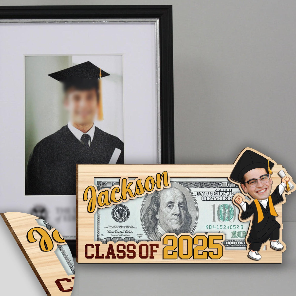 Personalized Graduation Money Holder, Perfect for Cash Gifts & Cards, Money Holder Gift for Graduation, Ideal for Gifts Celebrations