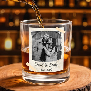 Capture Treasured Moments, Whiskey Glass, Gift for Couples