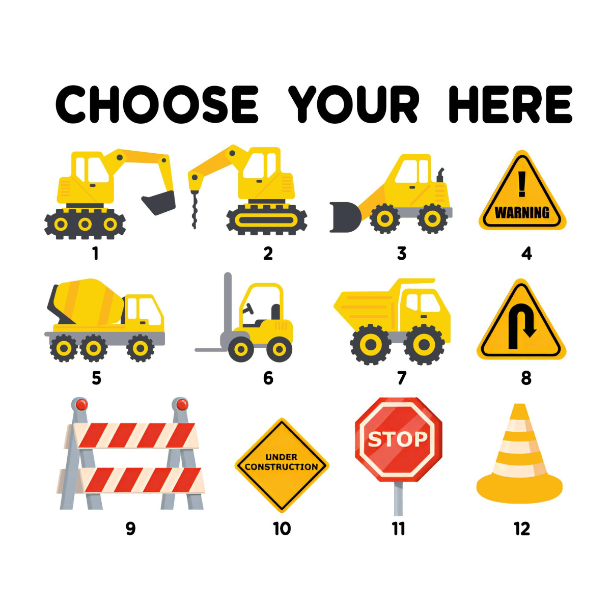 Personalized Construction Wooden Name Puzzle, Dump Truck, Digger Construction Set, Birthday Gifts for Baby Boy, Kids Name Puzzle