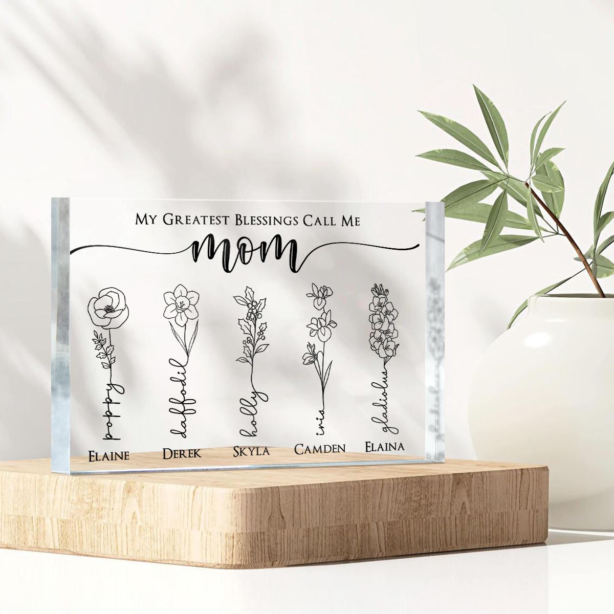 My Greatest Blessings Are Kids - Personalized Acrylic Plaque - Gift For Mom, Mother's Day, Birthday Gift