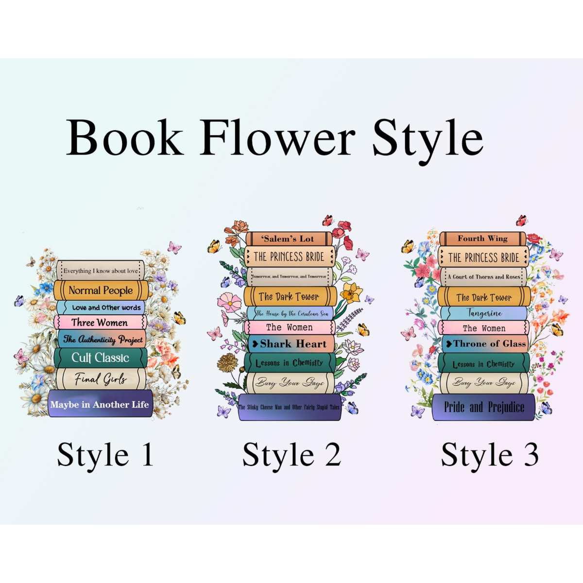 Custom Favorite Books Acrylic Vase for Flowers, Customizable with Your Favorite Book Titles, Book Shaped Flower Vase, Gift For Book Lover