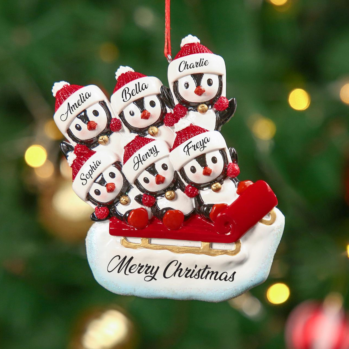 Personalized Penguin Christmas Ornament 2025, Custom Resin Family Christmas Ornament, Christmas Gift, Xmas Gift, Christmas Decor