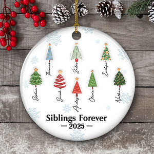 3D Effect Printed Family Christmas Tree Names - Personalized Ornament - Christmas Gift For Family
