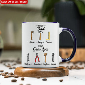 First Dad Now Grandpa - Personalized Mug - Gift For Dad, Grandpa, Dad's Birthday Gift, Grandpa Gift, Birthday Gift For Him, Daddy Mug