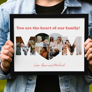 Mom You Are The Heart Photo Collage - Personalized Canvas - Gift For Mom, Mother's Day Gift