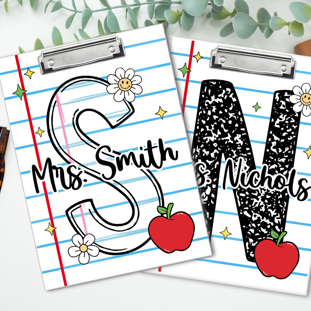 Personalized Teacher Clipboard, Custom Teacher Clipboard, Teacher Appreciation Gifts, Kindergarten Teacher Gift, Teacher Initial Name Gift