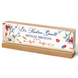 Personalized Medical Career Desk Name, Nursing Doctor Medical Physician Desk Plaque, Doctor Desk Decor, Custom Nurse & Doctor Gift