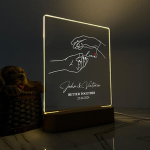 Personalized Couple LED Light, Custom Name Love Anniversary Gifts for Couple, Occasion Gift for Her, Valentine's Day Gift for Him