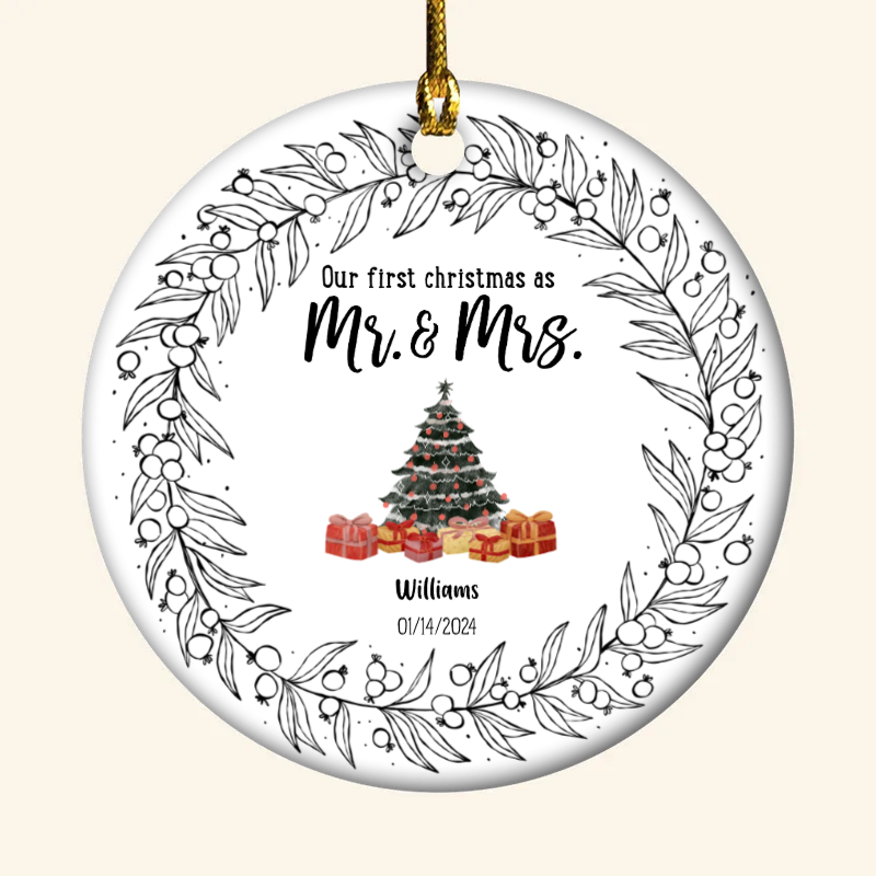 Our First Christmas As Partner - Personalized Ornament - Christmas Gift For Couple, Husband, Wife 6_eaeff424-f19e-4b7c-a7cd-e87f64f4bc75.png