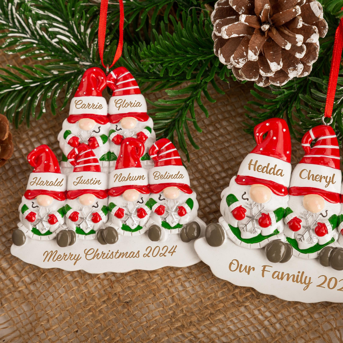 Personalized Resin Christmas Ornament, Santa Christmas Family Ornament, Holiday Ornaments for Family 2025, Christmas Hanging Decor