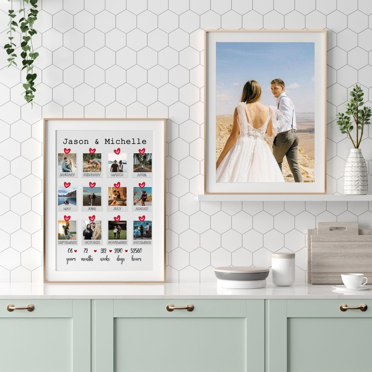 Custom Polaroid Photo, Personalized Canvas, Gift for Boyfriend Girlfriend, Anniversary Gift