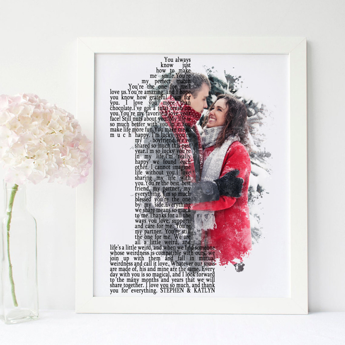 Personalize 1st Anniversary Gift for Boyfriend, 1 Year Anniversary Gift for Husband, First Year Together, Unique First Year Anniversary Gift