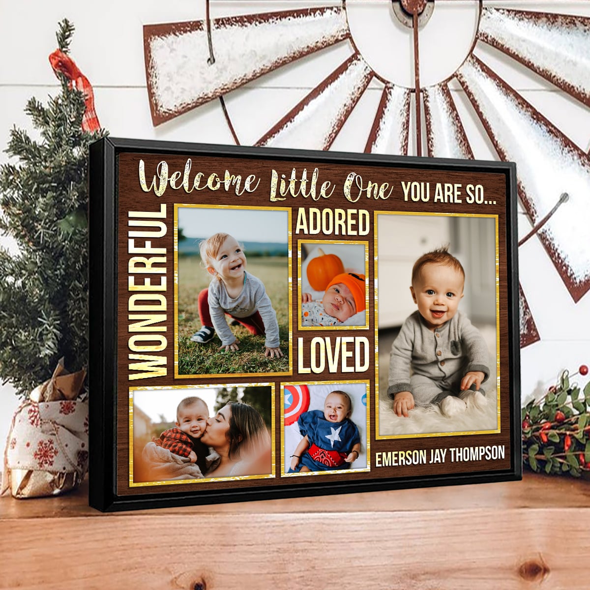 Welcome Little One You're So Adorable - Personalized Canvas - Gift For New Mom, Gift For Baby