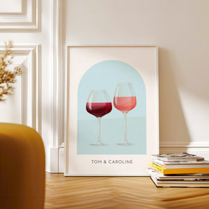 Personalised Name Wine, Beer & Cocktail Wall Art, Bar Cart Decor, Cocktail Bar At Home Decor