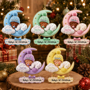 Baby's 1st Christmas Acrylic Ornament - Custom Christmas Gifts