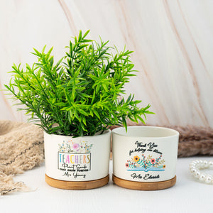 Custom Teacher Appreciation Gift,Thank You Teacher Plant Pot, Flower Pot for Teacher, End Of Year Gift, Thank You Gifts, Leaving School Gifts