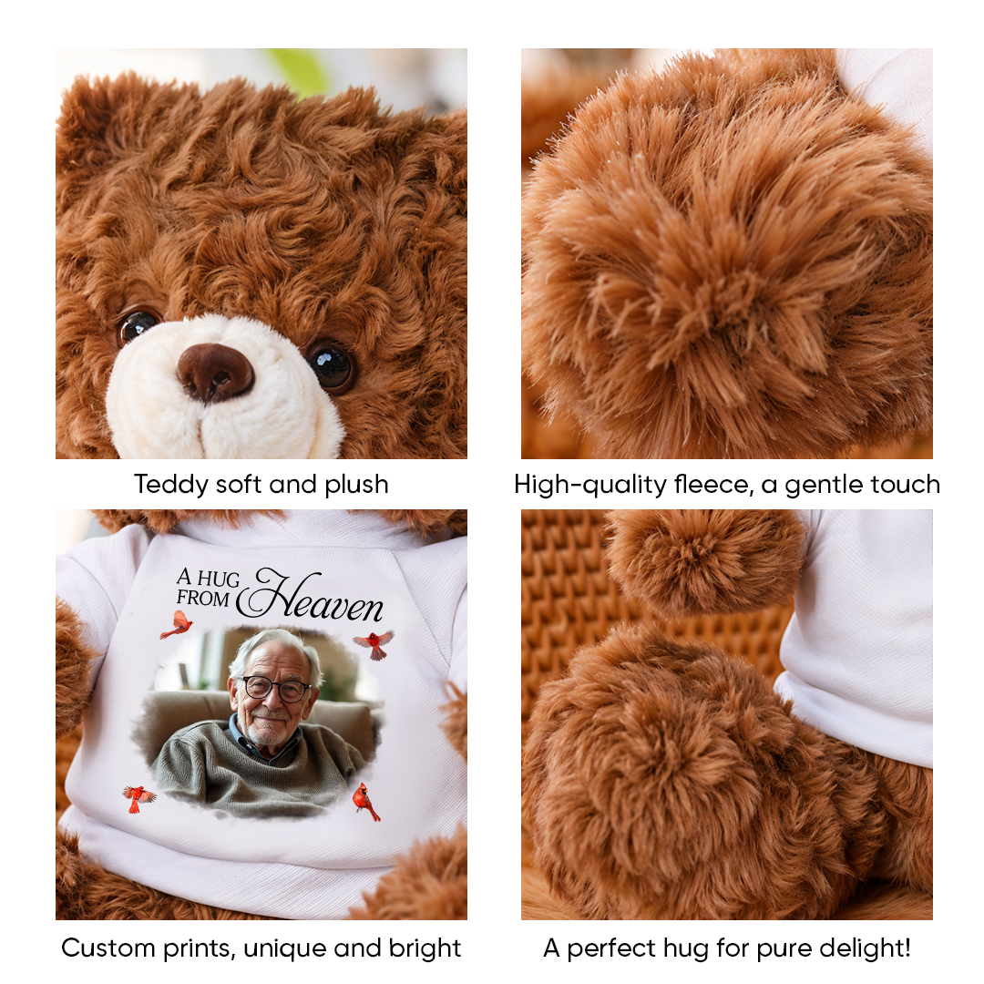 Memorial Cardinal Your Wings Were Ready Teddy Bear - Memorial Gift - Personalized Plush Bear