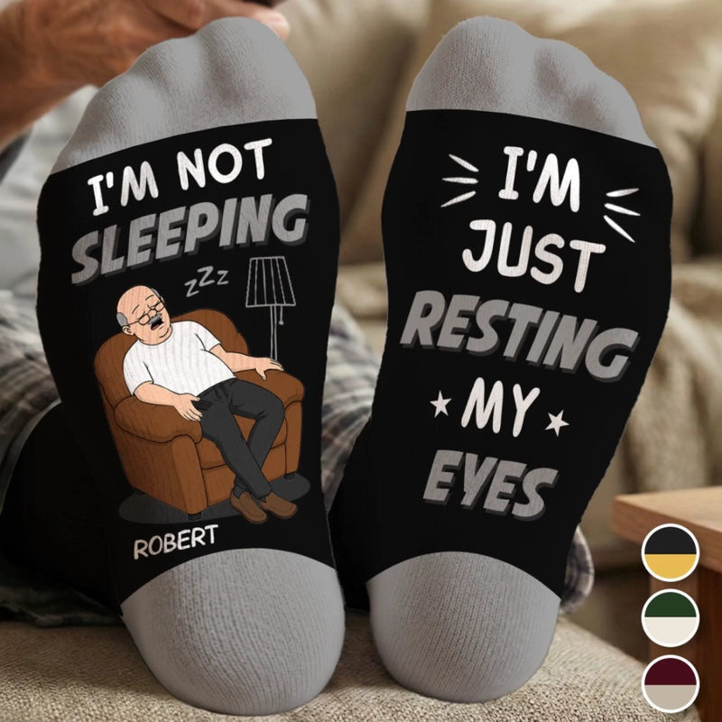 Professional Eye Rester - Custom Crew Socks - Personalized Father's Day Gifts For Dad, Grandpa