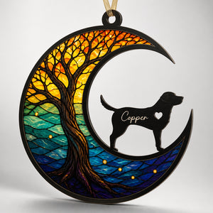 Crescent Moon Dog Stained-Glass Suncatcher – Personalized Pet Name - Personalized Suncatcher Stained Glass 6a0e848b-dbaf-47f9-a987-af2e52691f14.jpg