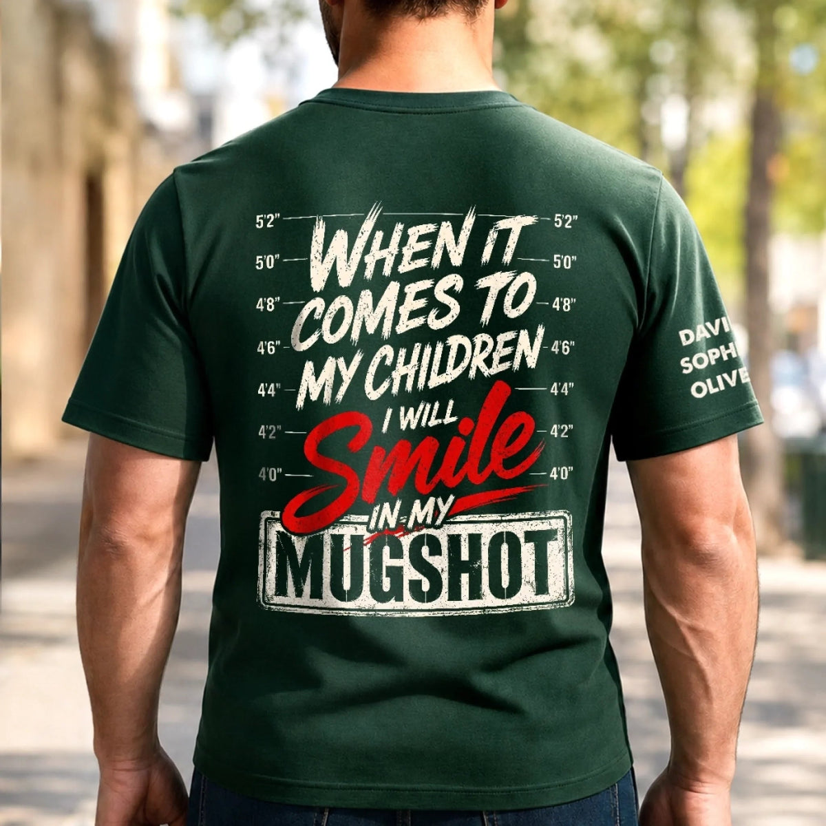 When It Comes To My Children Shirt - Personalized Father's Day Birthday T-Shirt For Dad, Grandpa