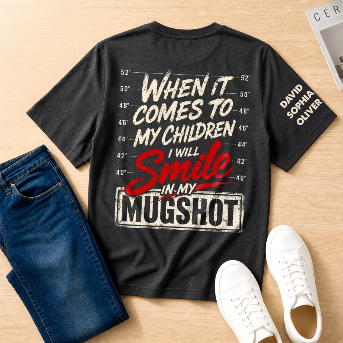 When It Comes To My Children Shirt - Personalized Father's Day Birthday T-Shirt For Dad, Grandpa