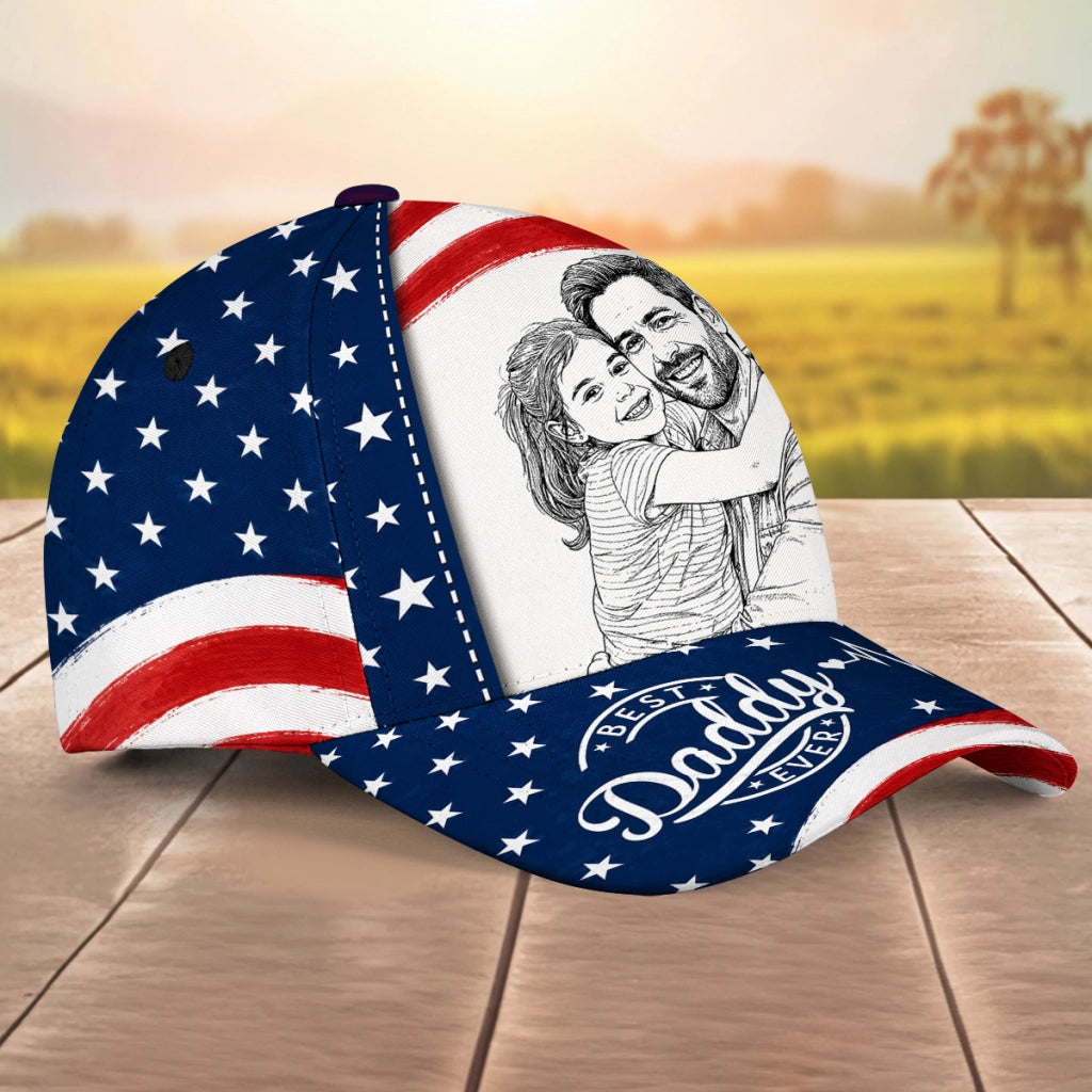 Best American Sketch Dad - Personalized Custom Classic Cap