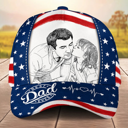 Best American Sketch Dad - Personalized Custom Classic Cap