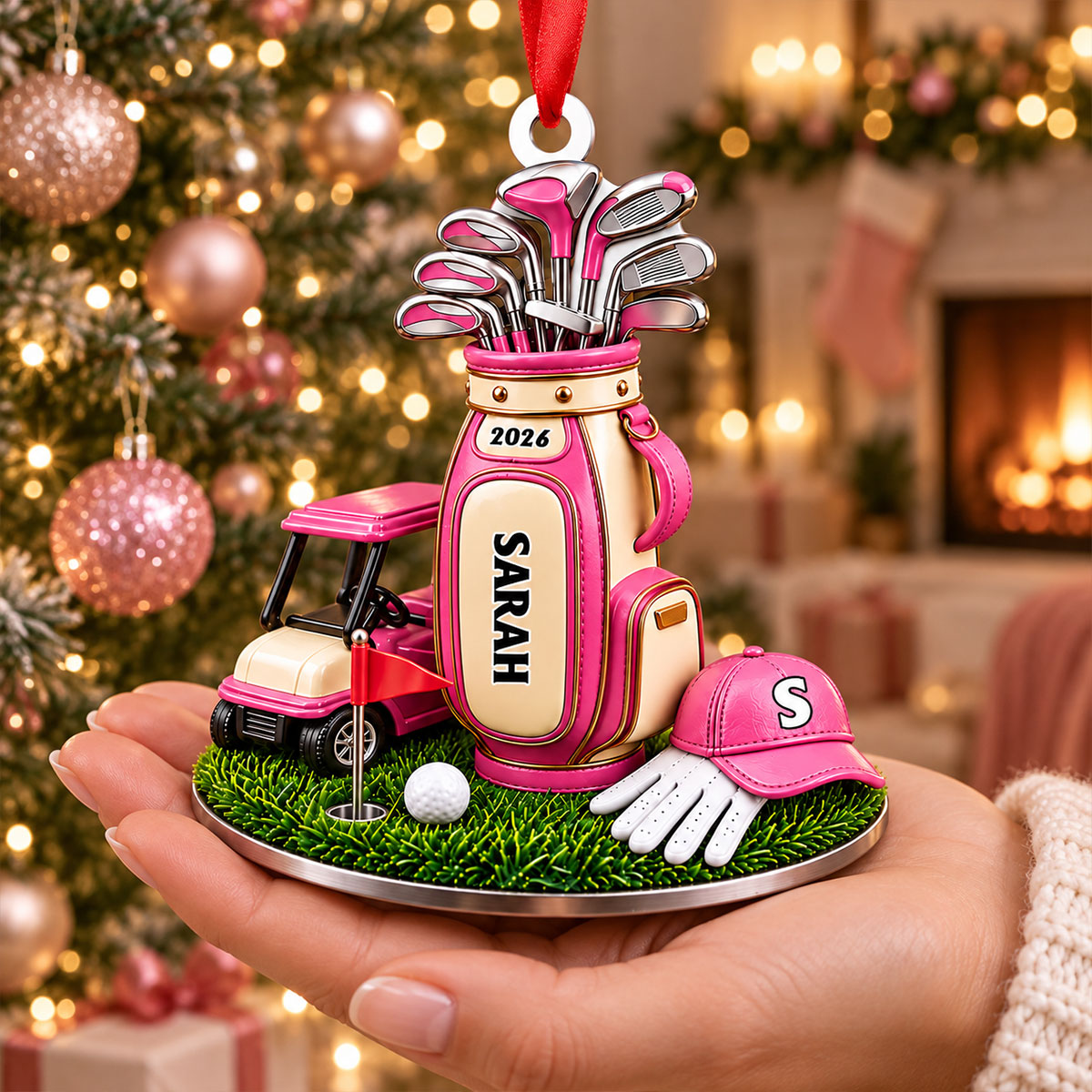 Personalized Golf Bag Christmas Ornament, 3D Relief Golfer Keepsake, Golf Lover Gift for Dad, Holiday Tree Decor 6a214dd1-d796-4386-b340-b0ba610bf96b-3.jpg
