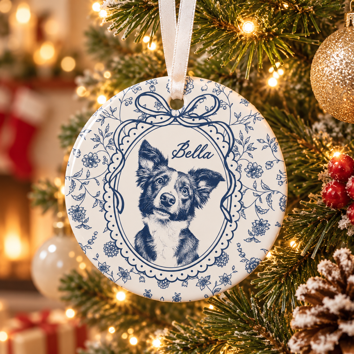 Custom Pet Portrait Ornament: Floral Dog Photo Christmas Ornament 2026, Pet Photo Christmas Decor, Dog Mom Gift, Dog Memorial Gift 6a40f8a3-a518-4fee-9e2d-3a4b71701748-836f1135-25f9-4b11-a48c-4c0feb02407b.png