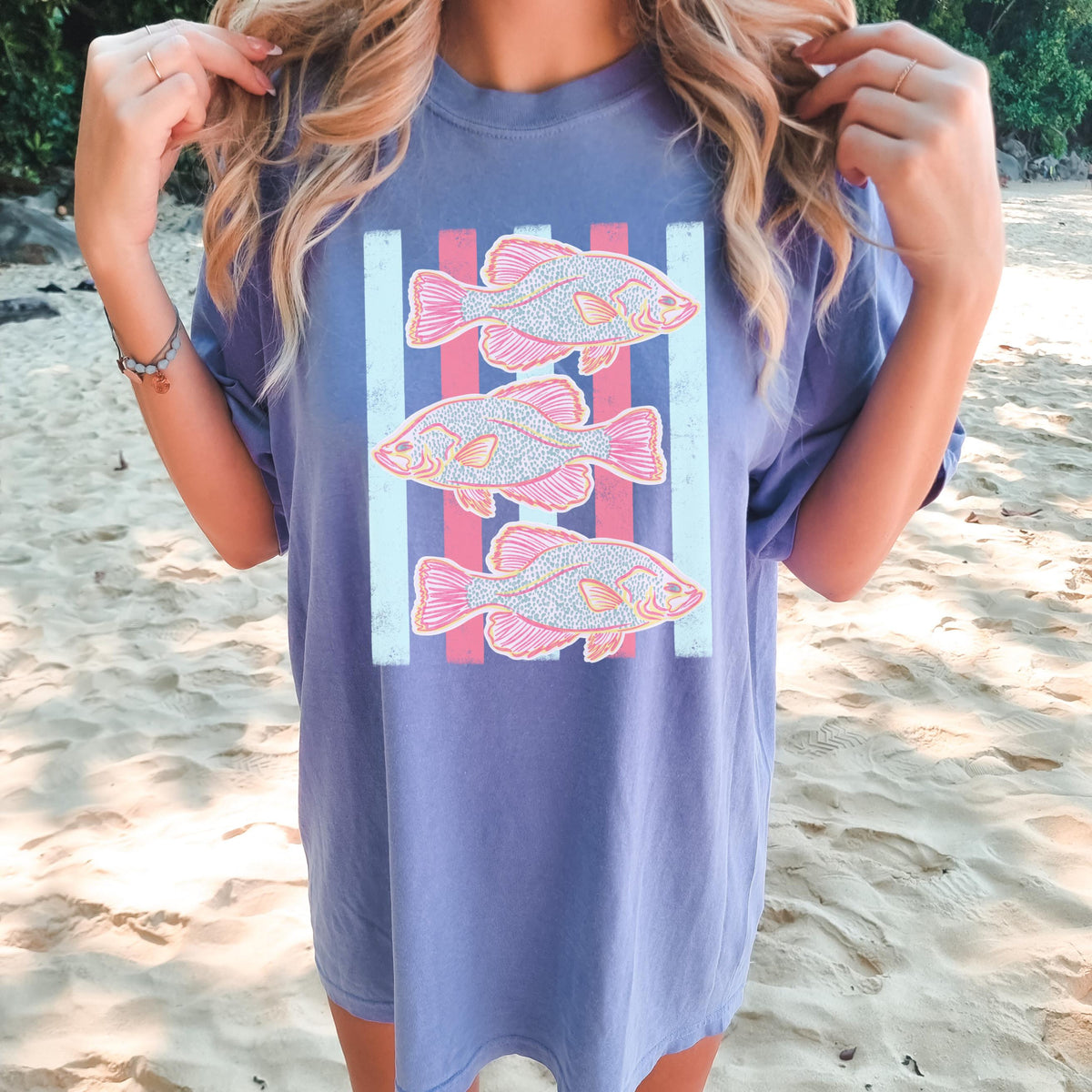 Comfort Colors Fish Stripes Shirt - Coastal Beach Summer Trendy Pink Preppy Trending Stripes - Summer Vibes T-Shirt - Cute Boho Summer Tee 6a47a1d6-2a44-4704-b40f-ea915c2bb87c-9.jpg