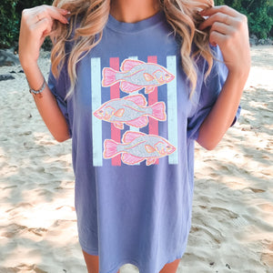 Comfort Colors Fish Stripes Shirt - Coastal Beach Summer Trendy Pink Preppy Trending Stripes - Summer Vibes T-Shirt - Cute Boho Summer Tee 6a47a1d6-2a44-4704-b40f-ea915c2bb87c-9.jpg