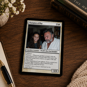 Custom MTG Style Father's Day Magic Card Personalized with your Photo,Trading Card: Personalized Anniversary, Wedding, Pet Gift