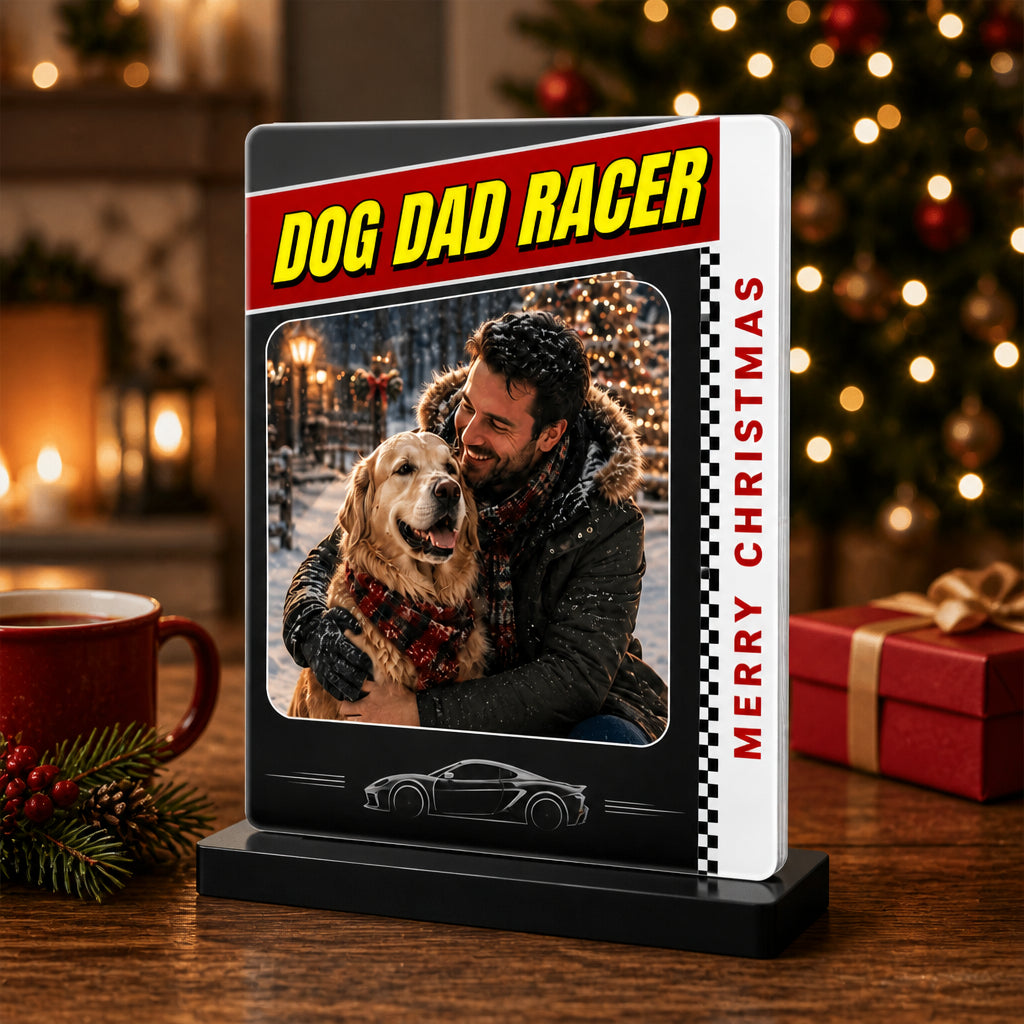 Dog Dad Racer Photo Plaque — Merry Christmas - Personalized Acrylic Plaque 6a5e34e6-62fd-4873-aa98-2fafd7da993c.jpg