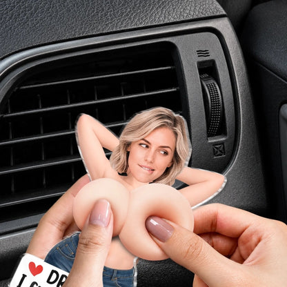 Drive Safe, Stud Muffin - Custom Photo Squishy Acrylic Car Vent Clip