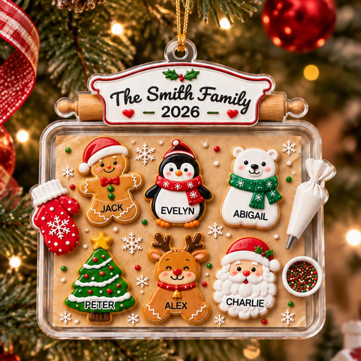 3D Personalized Family Christmas Cookie Tray Ornament, Custom Names Acrylic Keepsake, Family Name & Year, Gift for Parents 6a707668-c139-49a3-a37c-b228b85184ab-5.jpg