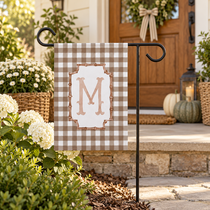 Espresso Brown Monogram Initial Garden Flag, Checkered Personalized Name Yard Banner Welcome Sign 6a709cdf-777e-458a-bc9c-430316bc9f5d-05033ad2-2b89-4aaf-94b4-66039acfb6fc.png