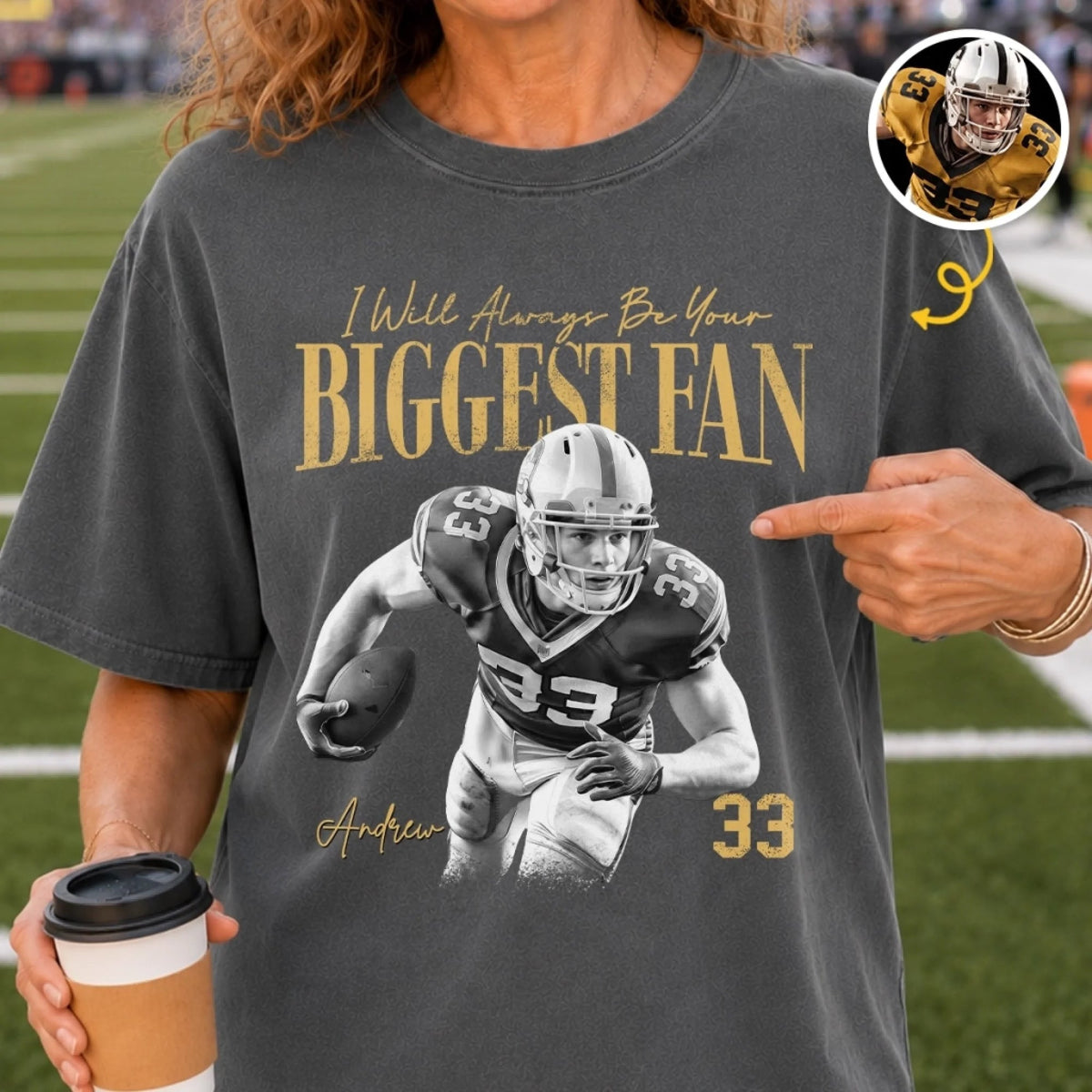 I Will Always Be Your Biggest Fan - Personalized Birthday Gifts For Mom, Dad, America Football Lovers, Sports Fans, Sports Lovers