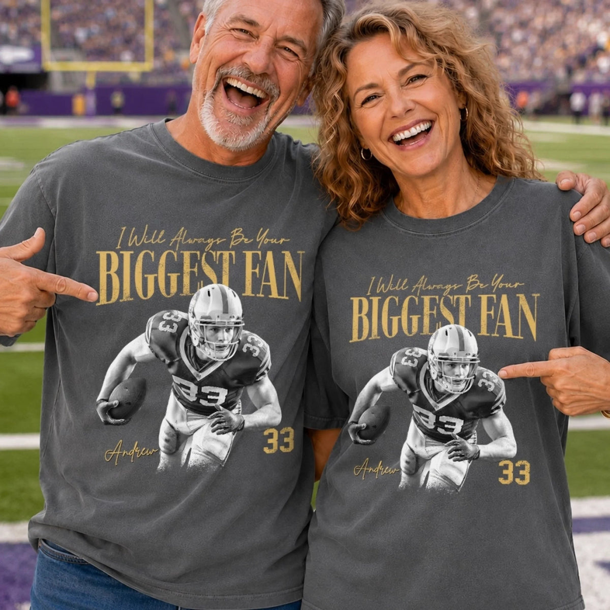 I Will Always Be Your Biggest Fan - Personalized Birthday Gifts For Mom, Dad, America Football Lovers, Sports Fans, Sports Lovers