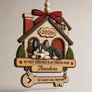 Pet’s First Christmas Forever Home – Layered Wood Ornament with Name, Year & Address - Personalized 3-Layered Wood Ornament 6a967b40-021f-4f5e-9720-fcc01267c730.jpg