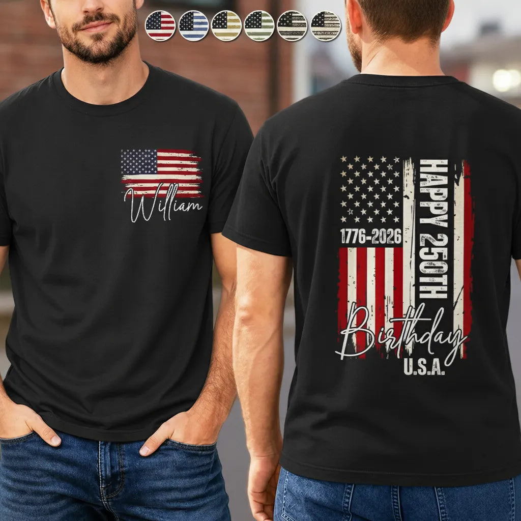 Stars & Stripes USA Birthday Party - Personalized T Shirt