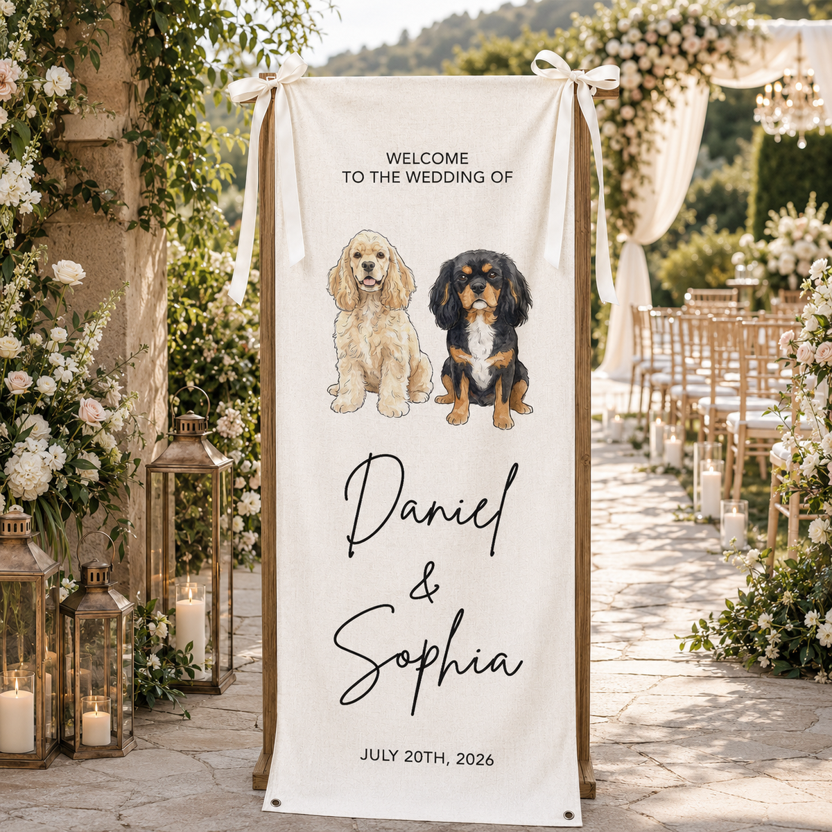 Custom Pet Watercolor Wedding Welcome Sign Wedding Decorations - Personalized Welcome Sign 6abb1bac-f1e5-4b01-8f0a-a9be58a7e957-banner-1.png